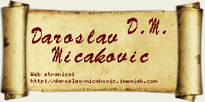 Daroslav Micaković vizit kartica